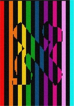 Pepita Needlepoint Canvas: Letter Aleph Illusion, 7&quot; x 10&quot; - £43.73 GBP+