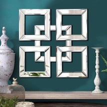 Modern Fashion Diy Silver Wall-Mounted Mirrors, 12X12 Inches, Qmdecor Sq.Are - £30.31 GBP