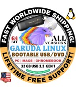GARUDA LINUX OS 64-BIT / LIVE, FULL INSTALLER / USB, DVD / MAC, PC / KDE... - $130.76 MXN+