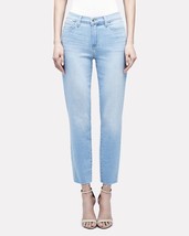 L&#39;agence El Matador French Slim Jeans Light Wash Raw Hem Stretch 25 - £42.38 GBP
