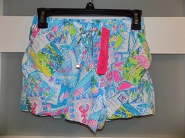 Lilly Pulitzer Pop Up Wish You Were Here Katia Shorts Size Xs Women&#39;s New - £51.23 GBP
