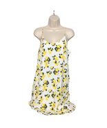 Carolina Belle Montreal Shift Dress Size 6 Lemon Print Spaghetti Straps - $29.72