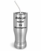 PixiDoodle Aloha Summer Flamingo Insulated Coffee Mug Tumbler with Spill-Resista - £27.01 GBP+