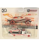 &#39;55 Chevy Bel Air Gasser Custom Hot Wheels Transport Candy Cane MEA Seri... - €160,58 EUR
