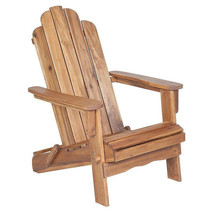 Teak Oiled Acacia Hardwood Folding Adirondack Outdoor Patio Deck Chair - New! - £263.80 GBP