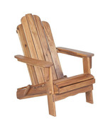 Teak Oiled Acacia Hardwood Folding Adirondack Outdoor Patio Deck Chair -... - $329.00