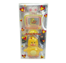 VINTAGE ACTION TV CRYSTAL SOAP BARS YELLOW DUCK CHANGING SCREEN NEW IN P... - £29.61 GBP