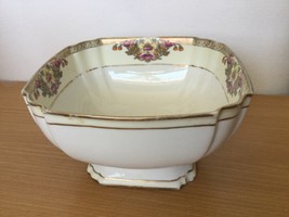 Vintage antique hand painted Nippon red M mark salad bowl square free shipment  - £39.05 GBP