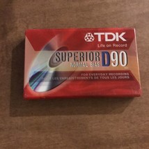 VTG TDK Superior D90 Recordable Blank Cassette Tape High Output Normal Bia Japan - £4.94 GBP