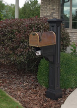 MAYNE 5846B Charleston Plus Mailbox Post- Black - £183.37 GBP