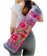 Yoga Mat Dogma Tapestry Embroidery Carrier Bag Colorful Adjustable BNWOT... - $27.44