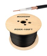  Coaxial Cable 100ft Low Loss RG 8X Cable 100 Feet RG8x Coax Cable 50 ohm - £91.28 GBP