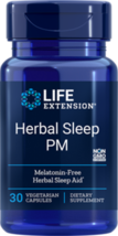 MAKE OFFER! 3 Pack Life Extension Herbal Sleep PM NO melatonin 30 veg caps image 1