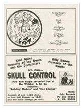 Fist Puppet &amp; Skull Control Bands 90s Music Vintage 1992 Newsprint Magazine Ads - £7.77 GBP