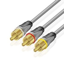 3 RCA Cable 15FT 3RCA AV Composite Video Stereo Audio Male Plug Jack Wir... - $38.30