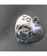 VINTAGE STERLING SILVER 3D FOOTBALL Breaking out of Heart PENDANT CHARM USA - £18.79 GBP