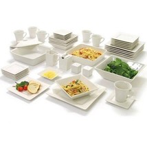 Dinnerware Set 45 Piece Serving for 6 Dinner Service Set Plates Bowls Cups Mugs 