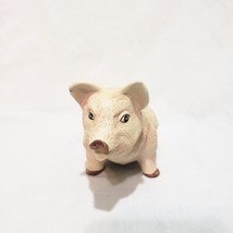 Pig Sitting Pink  Animal Figurine 3&quot; Vintage hand painted - $27.71