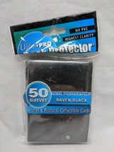 (1) (50) Pack Ultra Pro Deck Protector Raven Black Standard Size Sleeves... - $23.75