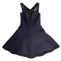 Express Dress Size 2 Small Navy Blue Metallic Sleeveless Evening Cocktail Party - £12.29 GBP