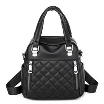 Fashion Backpack Women Multi-Function Shoulder Bag Plaid Designer Crossbody Bags - £28.48 GBP