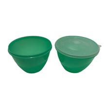 2 Vintage Tupperware Crisp It Lettuce Keeper Jade #679-7/8 With 1 Seal 6... - $12.86