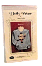 Ozark Doily Snowman Wear Craft DIY Sweatshirt Skating Sew Ugly Sweater Country - $8.86