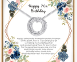 Birthday Gifts for Women Sterling Silver 70Th Birthday Necklace for Her - £47.03 GBP
