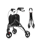 Foldable Rollator Walker with Lightweight Aluminum Frame-Gray - Color: Gray - $204.45 CAD