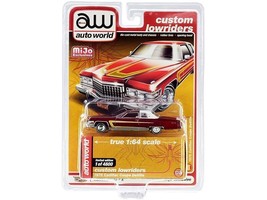 1976 Cadillac Coupe DeVille Burgundy and White with Chrome Wheels &quot;Custom Lowri - £15.77 GBP