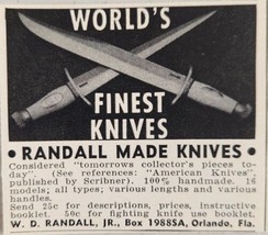1958 Print Ad Randall Made Knives World&#39;s Finest Orlando,Florida - £5.83 GBP