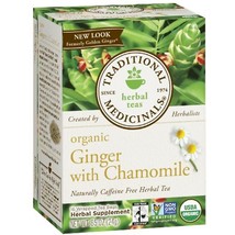 Traditional Medicinal Organic Ginger with Chamomile Tea, 16 Tea Bags - $12.40 CAD