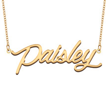 Paisley Name Necklace for Best Friend Family Member Birthday Christmas Gift - £12.73 GBP