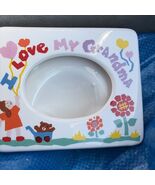 Vintage I Love My Grandma Ceramic Photo Frame 6.5" x 5" Russ Berrie MCM - $54.45