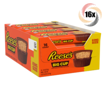 Full Box 16x Packs Reese&#39;s Big Cups Peanut Butter King Candy | 2 Cups | 2.8oz - $51.55