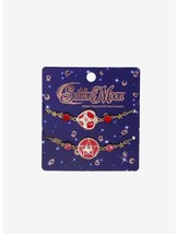 Sailor moon Red and Gold toned Kawaii cute 2x set compact bracelet - £13.36 GBP