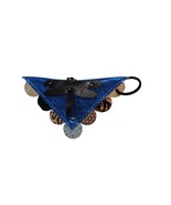 Leather Triangle Keychain - Blue Triangle in Motion - $750.65 MXN