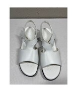 SAS Suntimer White Leather Peep Toe Ankle Strap Sandals 11.5M - $40.00