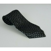Van Heusen Silver &amp; Black Tie With Geometric Triangle Designs - £10.07 GBP