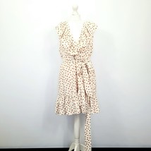 Anthropologie Maeve Wrap Mini Dress Polka Dot Ivory Large NEW - £31.83 GBP