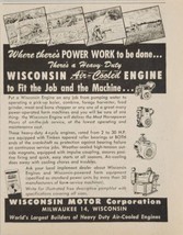 1947 Print Ad Wisconsin Motors Air-Cooled Engines Farm &amp; Home Milwaukee,WI - £11.56 GBP