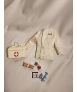 Vintage 1987 Doctor Barbie  Medical Bag with accessories and Dr Ken Jacket - $16.82