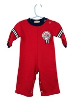 Vintage Health-tex Infant Romper All Star 6 Mo Red Navy Used USA Made - $262.60 MXN