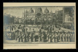 Vintage Postcard RPPC Photo Classical Art Bellini Procession Plaza San Marco - £7.63 GBP