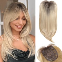 Hoojih Hair Topper: 18 Inch Slightly Curled Ends Wiglets Synthetic Fiber Hair - £33.15 GBP