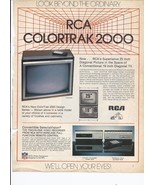 80&#39;s RCA Colortrak2000 and VK330 Print Ad Electronics Television 8.5&quot; x 11&quot; - $20.06