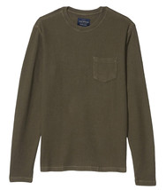 Lucky Brand Men&#39;s One Pocket French Rib Crew Neck Thermal Shirt,Olive,2X... - $44.17