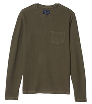 Lucky Brand Men&#39;s One Pocket French Rib Crew Neck Thermal Shirt,Olive,2XL 3313-9 - £34.75 GBP