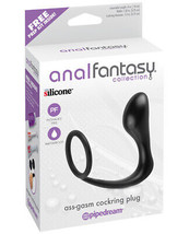 Anal Fantasy Collection Ass Gasm Cockring Plug Black - £14.43 GBP