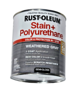 Rust-oleum Stain + Polyurethane Color &amp; Protection Weathered Gray Semi G... - £19.42 GBP